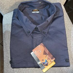 Ridgecut Toughwear Mens Long Sleeve Button Down Blue Shirt Size XLT NWT
